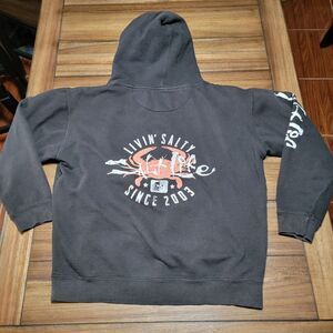 Salt Life LS Pullover Black Unisex Hoodie "Livin' Salty"